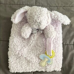 Blankets & Beyond Soft Plush Pink Bunny Security Blanket